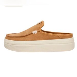 Hey Dude women’s Brown platform slides